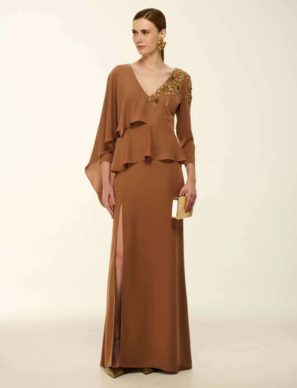 Vestido Bordado Capa - Artesacra