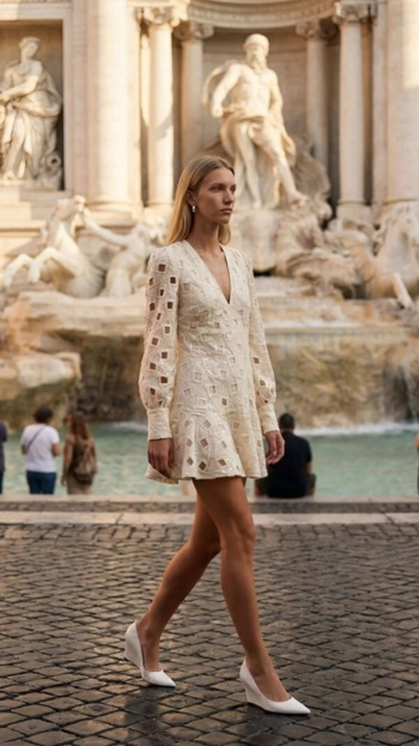 Vestido Curto Trabalhado - Skazi