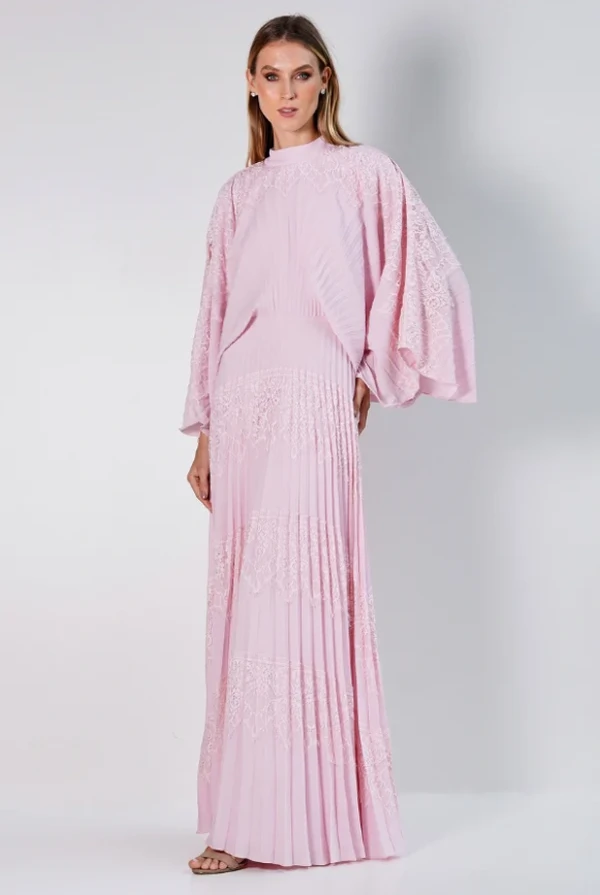 Vestido Plissado Renda - Unity Seven