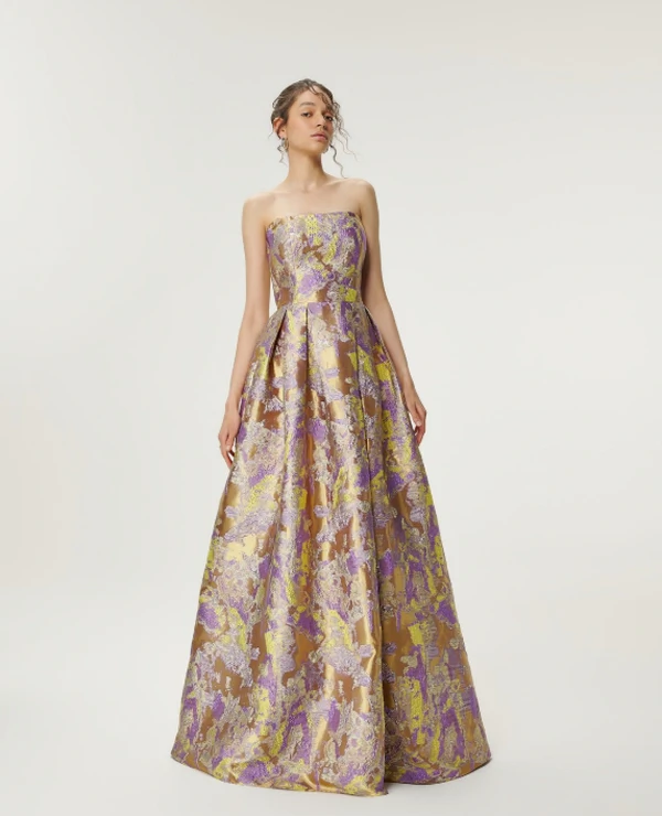 Vestido Jacquard - Marrô