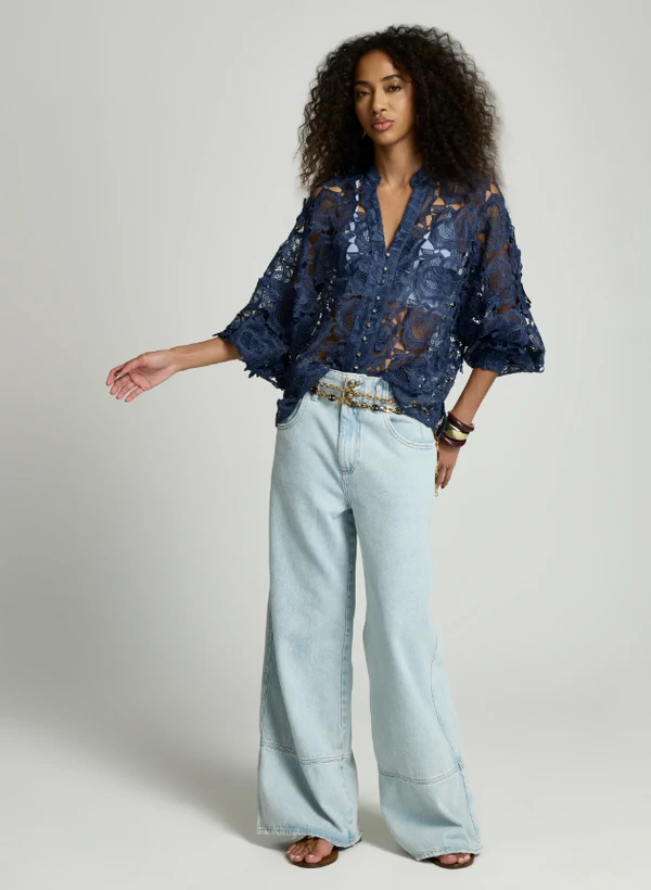 Calça Jeans Vivi Wide Leg - LeLis
