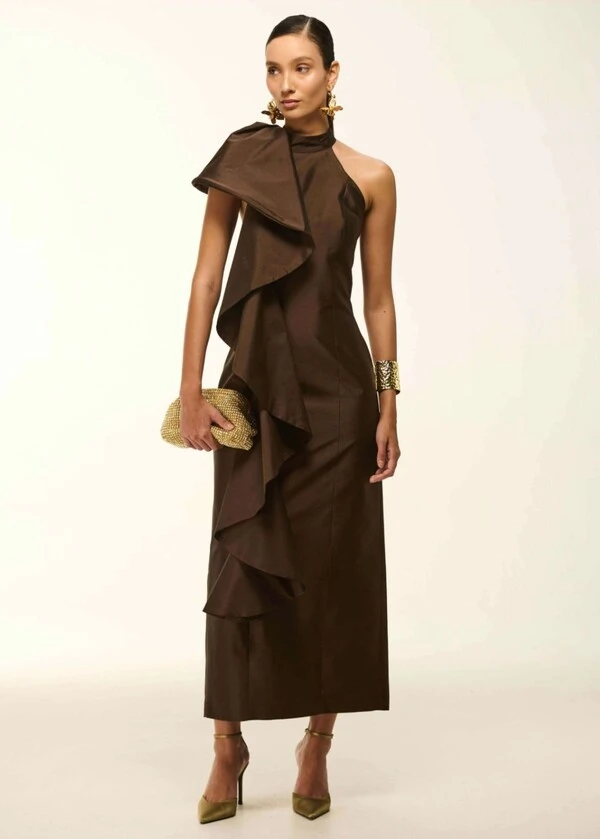 Vestido Um Ombro Pala - Artesacra