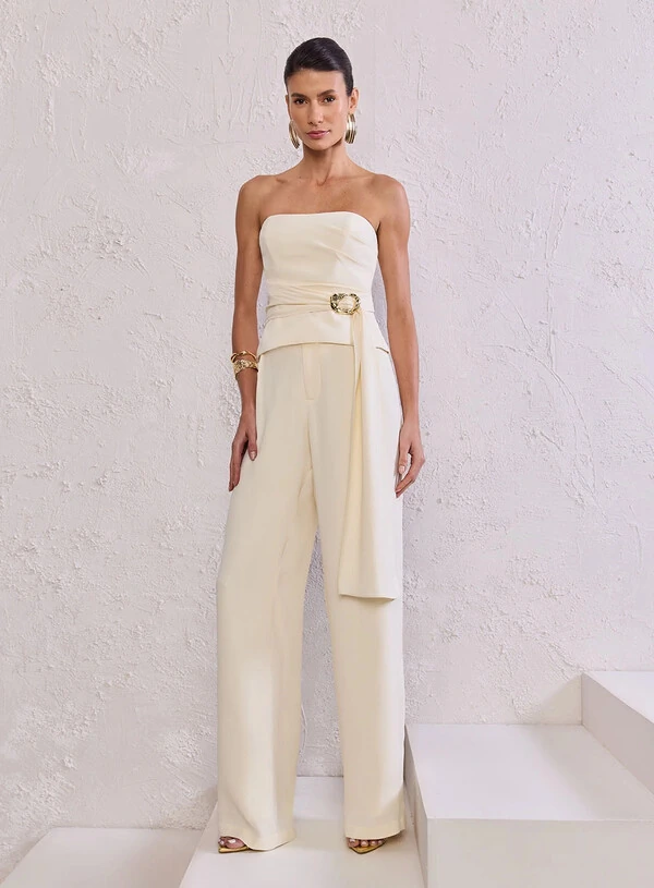 Conjunto Alfaiataria Blusa E Pantalona - Tufi Duek