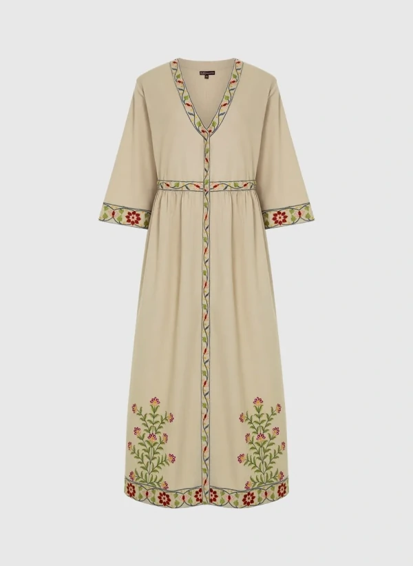 Vestido Ambar Bordado Midi - BO.BÔ