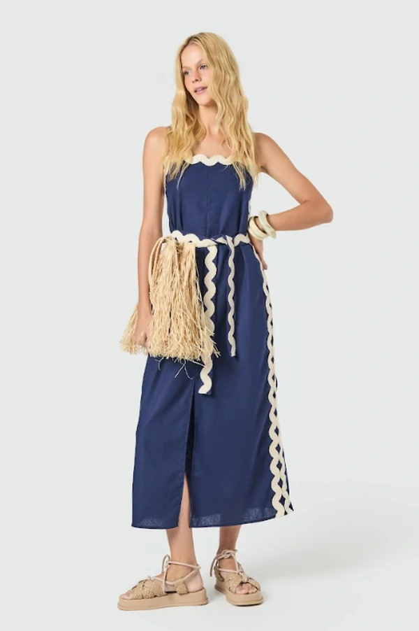 Vestido Alça Detalhes Crochê - Sly Wear