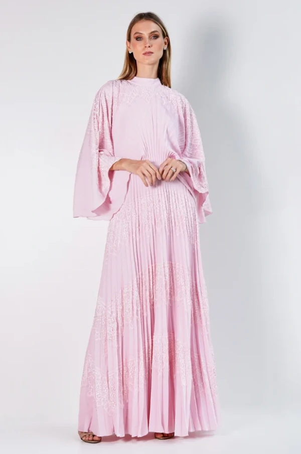 Vestido Plissado Renda - Unity Seven