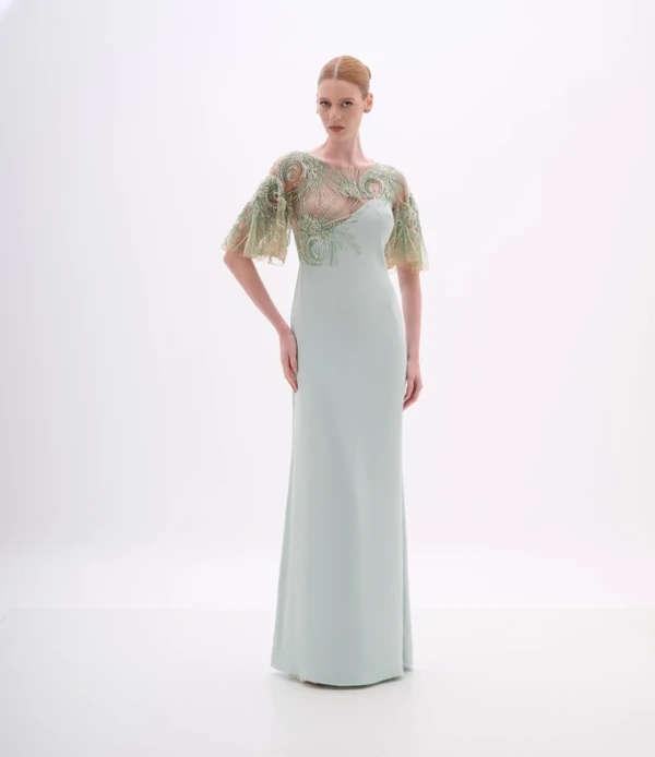 Vestido Bordado Manga - Artesacra