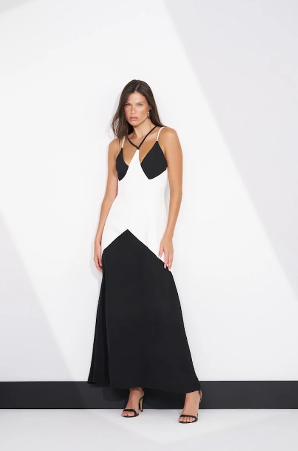 Vestido Alça Recortes - Sly Wear