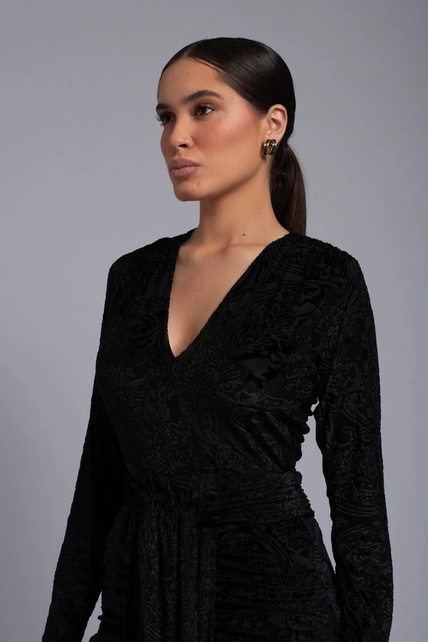 Vestido Devorê Veludo