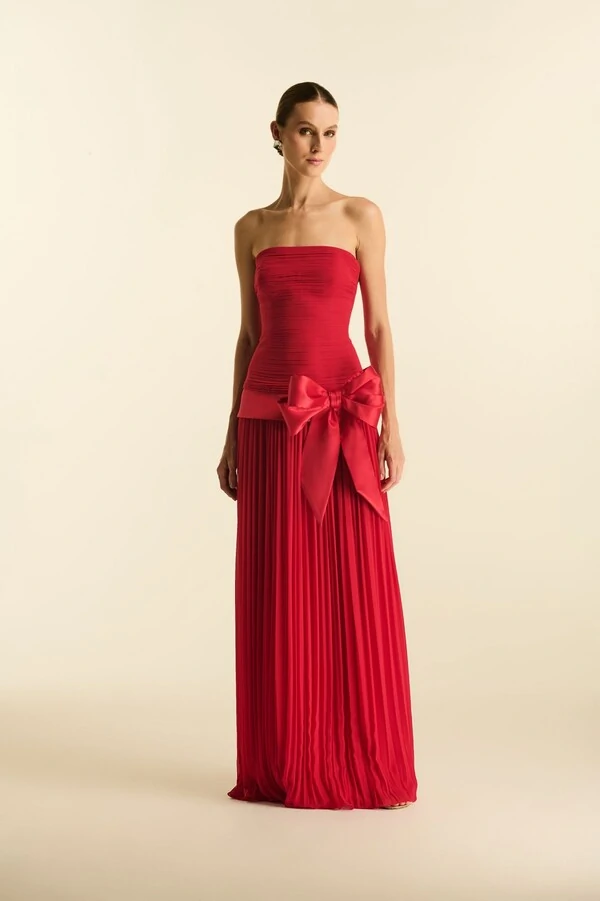 Vestido Cintura Baixa Laço - Maracujá