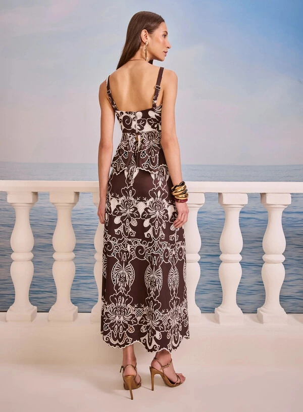 Conjunto Top Saia Algodão Praiano - Skazi