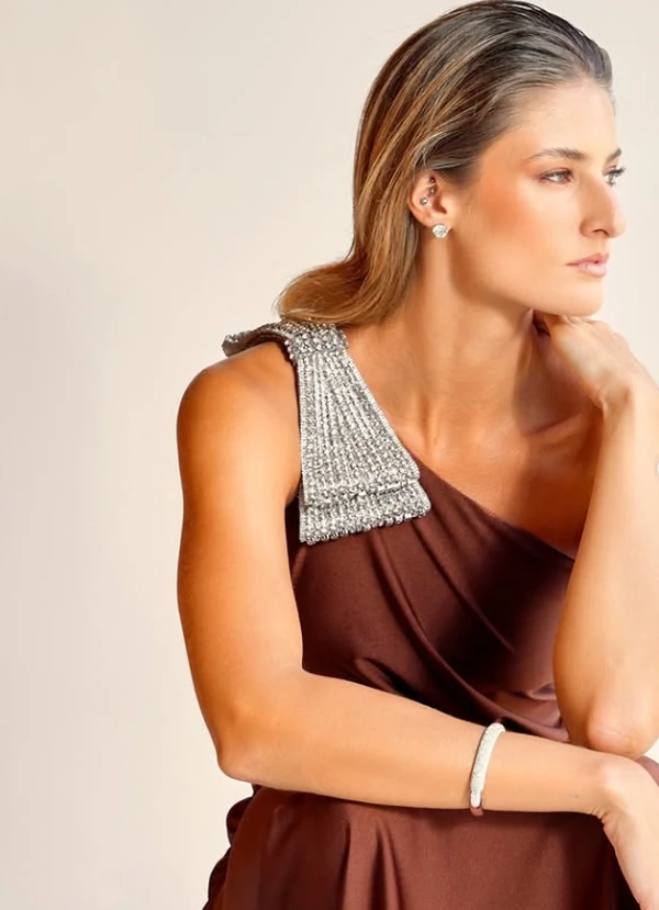 Vestido Um Ombro Laço - Unity Seven