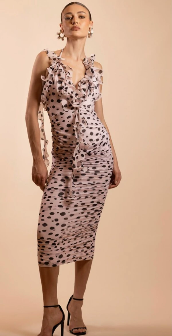 Vestido Midi Drapeado - PatBo