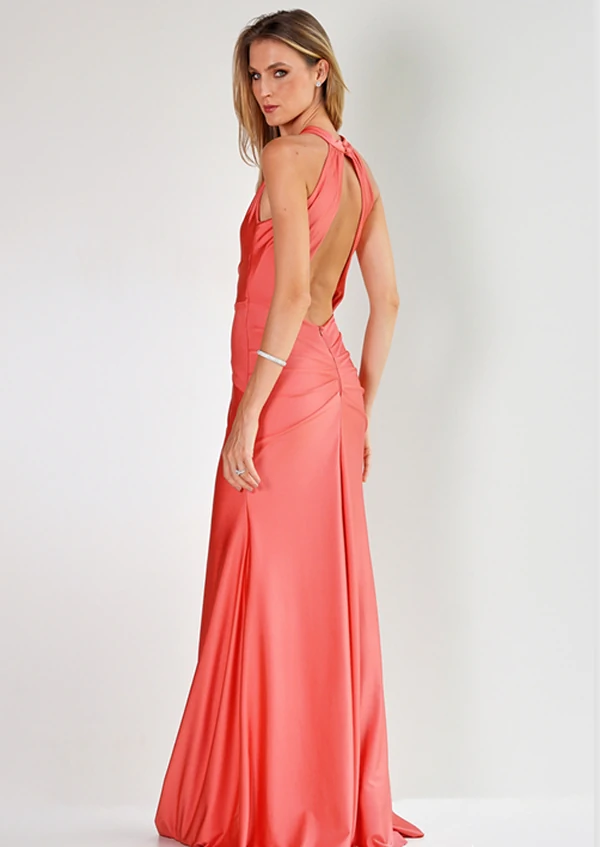 Vestido Gola Alta Franzido - Unity Seven