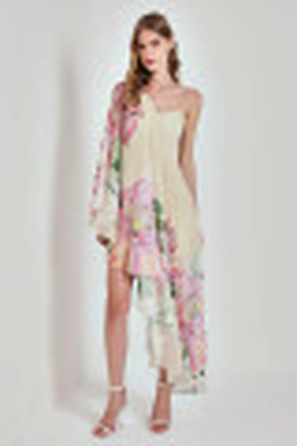 Vestido Pétalas Assimétrico - Ave Rara