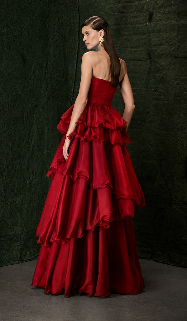 Vestido Drapeado Camadas - Fátima Scofield