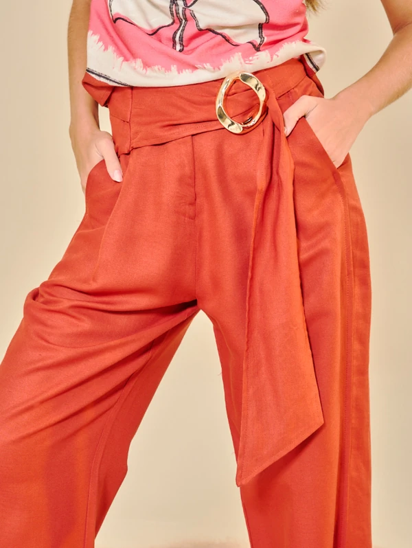 Calça Pantalona Linho - Open