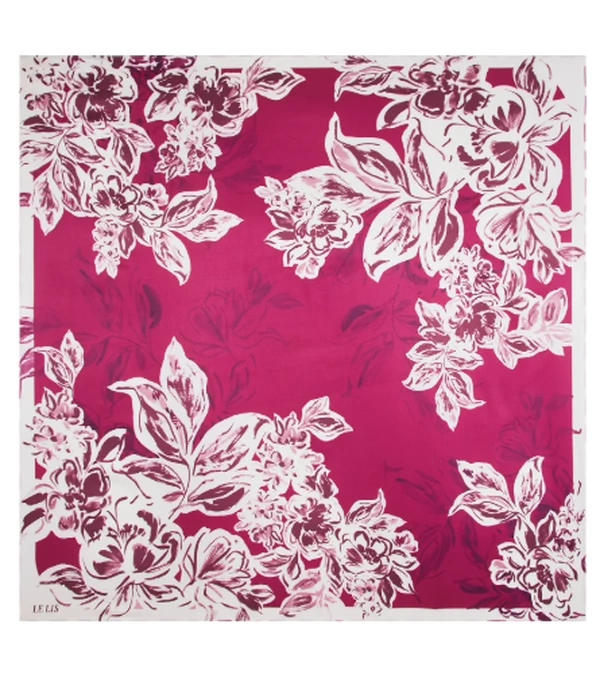 Lenço Floral Acetinado - Le Lis