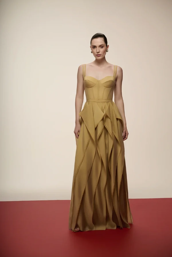 Vestido Saia Trabalhada - Maracujá