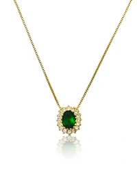 Colar pingente oval princess