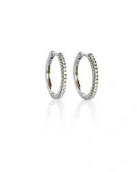 Argola micro cravação moissanites