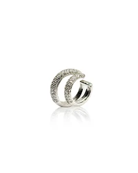 Piercing 2 aros abaulados cravejados