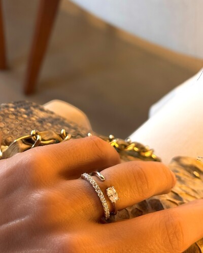 FotoAnel meia aliança moissanite 2mm