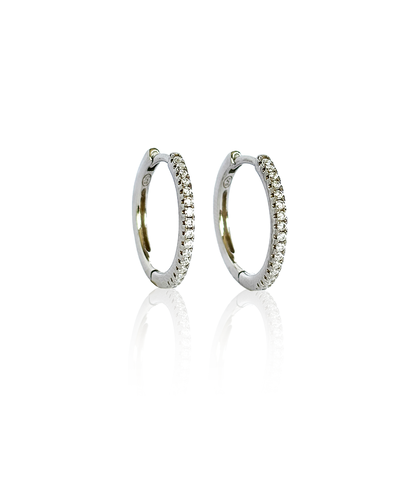 Foto Argola micro cravação moissanites
