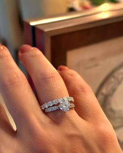 Foto Meia aliança 10 pedras 3mm