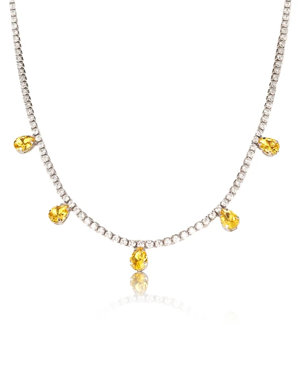 Chocker estilo riviera com pingentes gotas