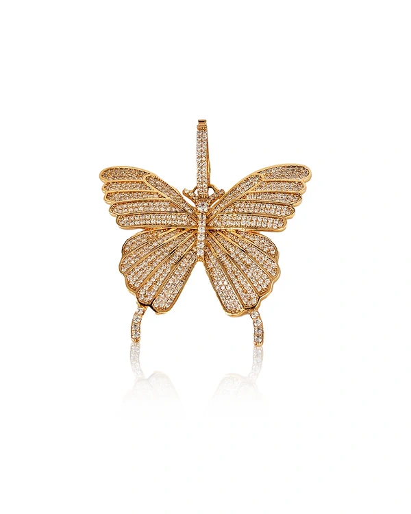 Pingente borboleta cravejado