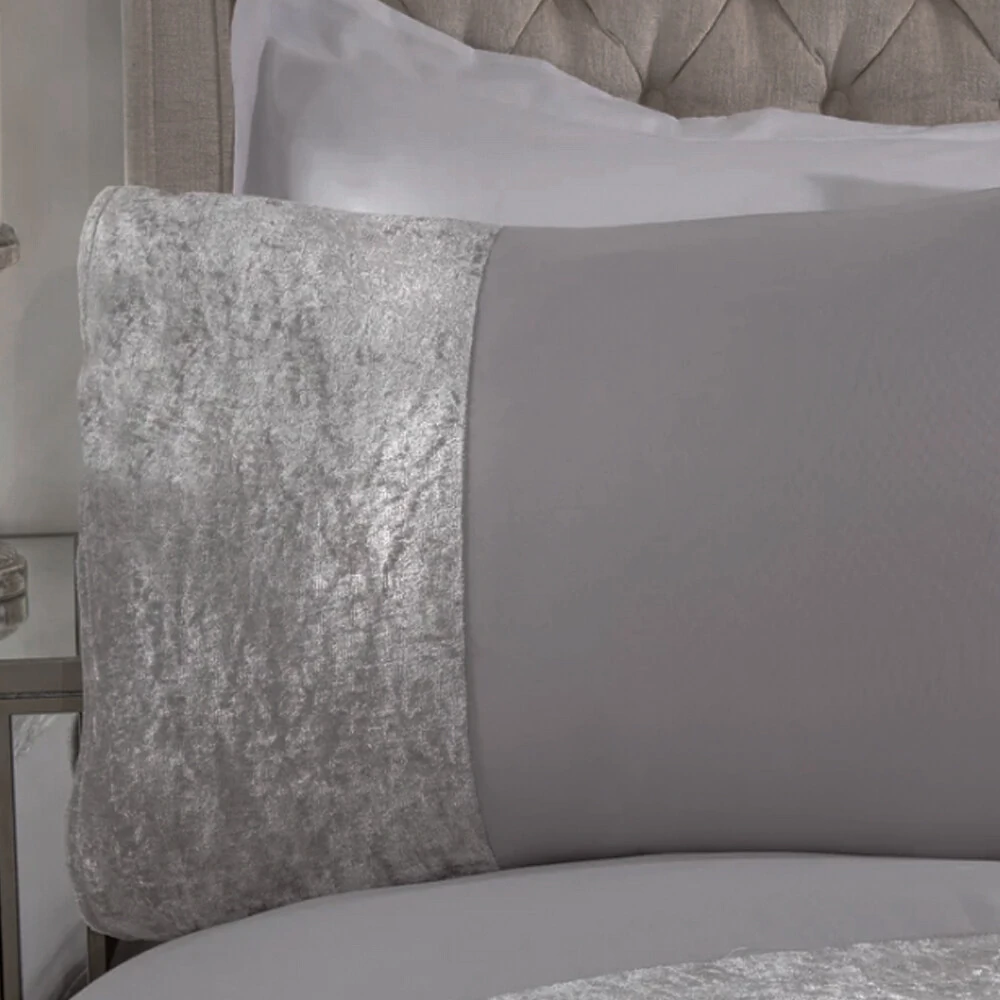 FotoJogo de Cama Venere Gray 6 Peças Gabardine com Veludo