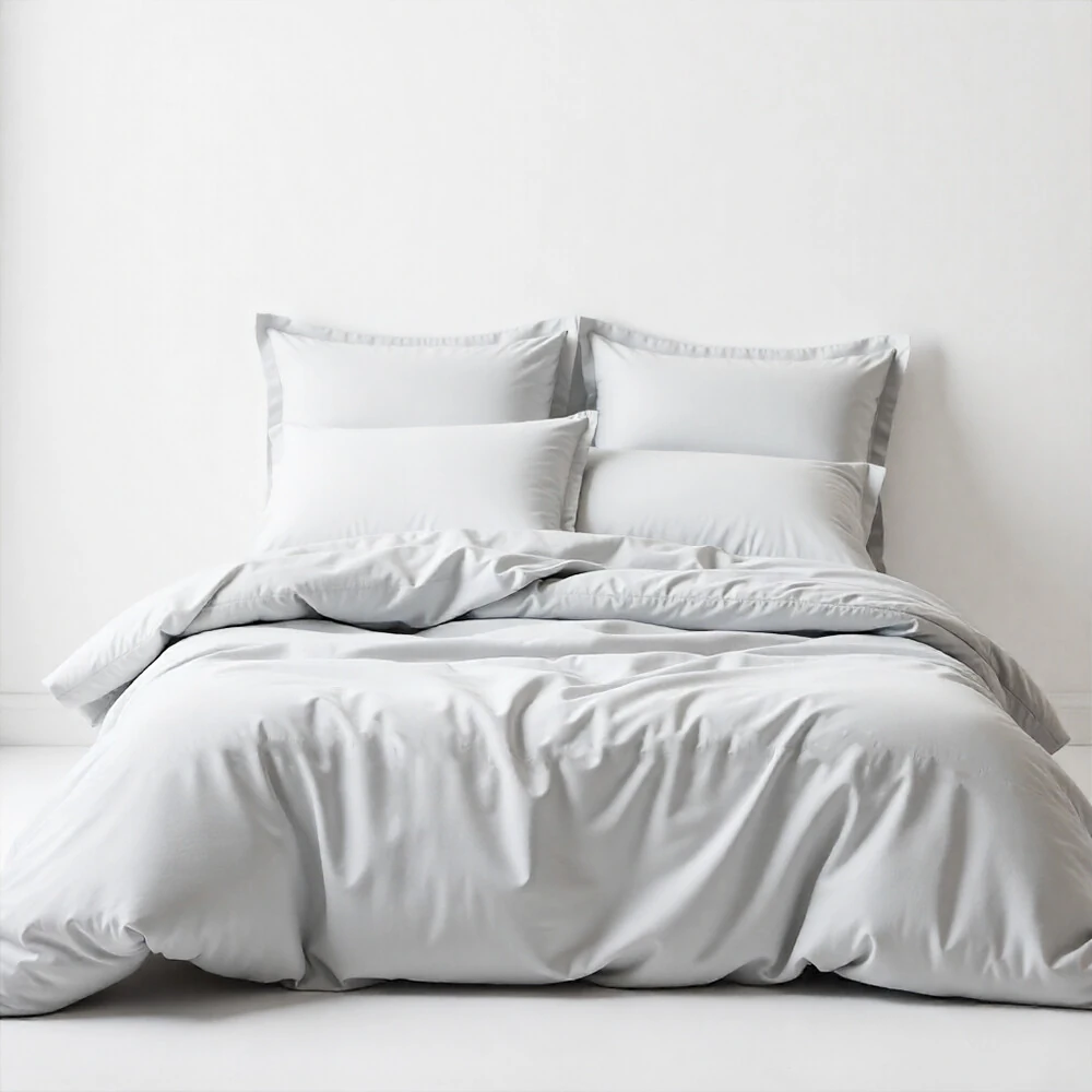 FotoJogo de Cama L'Essentiel microfibra total branco leve 7 peças