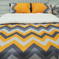 Cobertor Soft Reale Chevron Com Duas Fronhas
