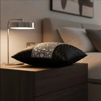 Almofada Cetim Crystale Black