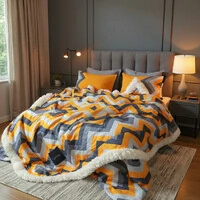 Cobertor Soft Reale Chevron Com Duas Fronhas