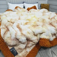 Cobertor Pelúcia com Pele de Carneiro Gabarse Terracota