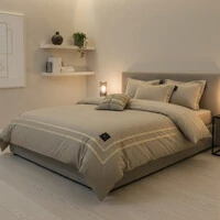 Edredom Champagne Algodão 400 fios