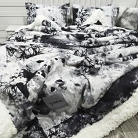 Cobertor Soft Reale Foral Abstrato com 2 Fronhas