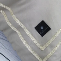 Jogo de lençol Champagne Algodão 400 fios 4 peças