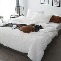 Edredom Opulence Pelúcia Branco com 2 fronhas