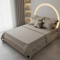 Jogo de Cama Champagne Algodão 400 fios 8 peças