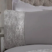 Jogo de Cama Venere Gray 6 Peças Gabardine com Veludo