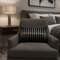 Almofada Baguete Cetim Crystale Black