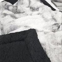Cobertor Pelúcia com Pele de Carneiro Gabarse Black White