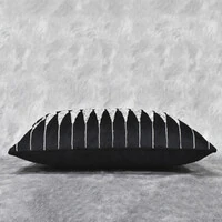 Almofada Baguete Cetim Crystale Black