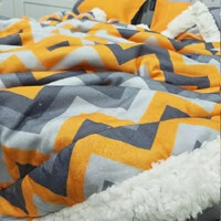 Cobertor Soft Reale Chevron Com Duas Fronhas