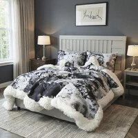 Cobertor Soft Reale Foral Abstrato com 2 Fronhas