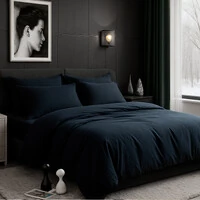 Jogo de Cama Iris Black Algodão 200 fios 7 peças