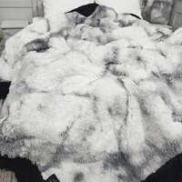 Cobertor Pelúcia com Pele de Carneiro Gabarse Black White